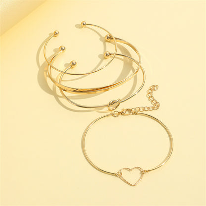 Heart Letter Love Bangle Bracelet