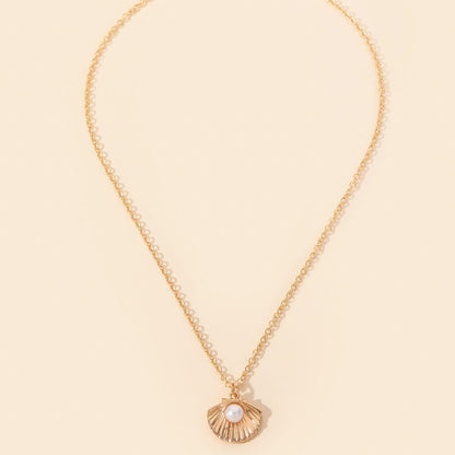 Shell Pearl Necklace For Women