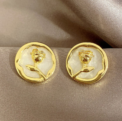 Needle Rhinestone Earrings
