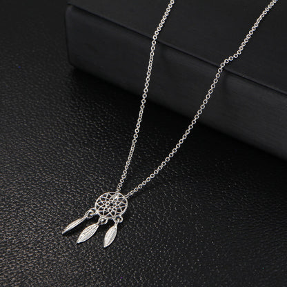 Hollow feather bracelet pendant earrings ring set