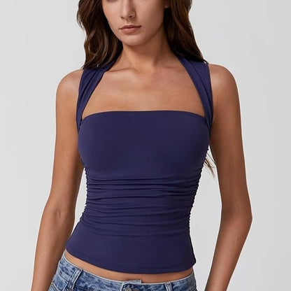 Summer Square-neck Tank Vest Ins Fashion