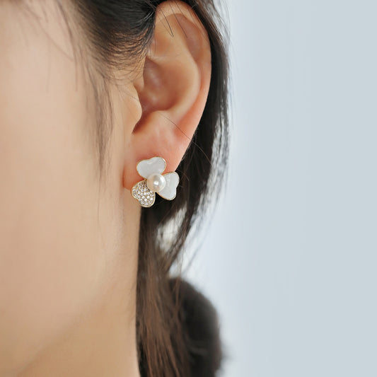Needle Rhinestone Earrings