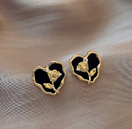 Needle Rhinestone Earrings